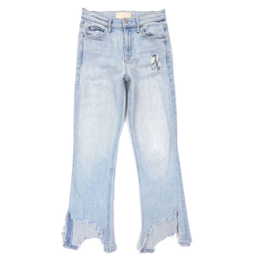 MOTHER Dutchie Ankle Jaws Crop Jeans Its Only Make Believe Beachy Boho Grunge 25